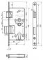 Preview: Einsteckschloß für Wohnungsabschlußtüren PZ 72 TGL (DDR)  R/L