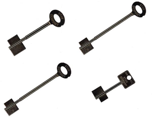 Tresorschlüssel STUV 90 mm oder 170 mm